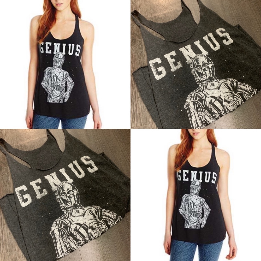 Star Wars Women’s C-3PO Genius Racerback Tank S